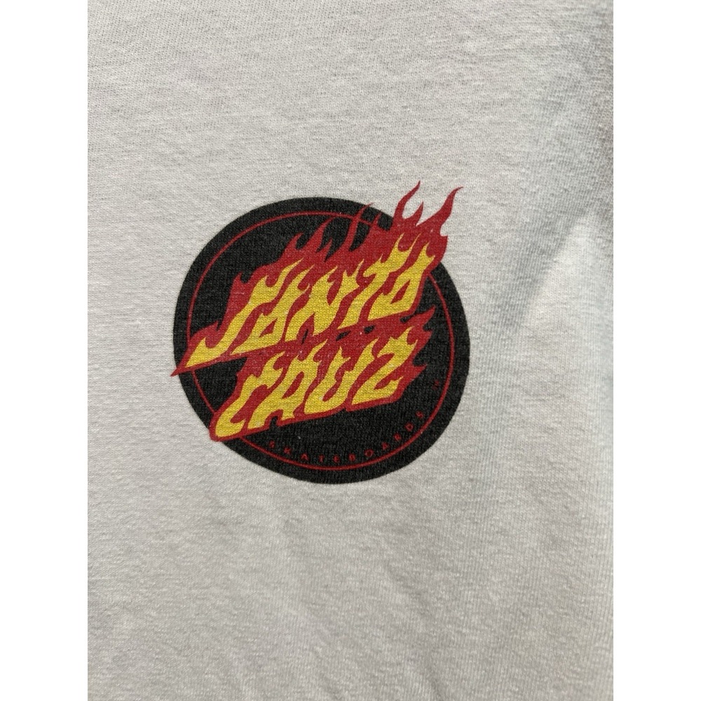 Santa Cruz‎ Skateboard Graphic T Shirt White Cut Size Tag S/M Y2K - Picture 2 of 7